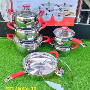 Signature SG-WAY-12 12pc Induction Base Stainless-Steel Cookware sets